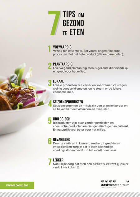 Poster 7 tips gezond eten