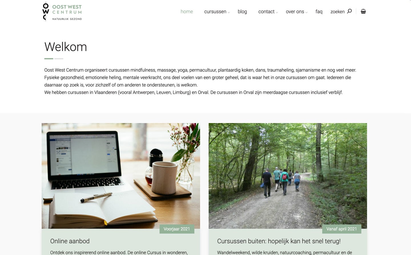 website OWC homepagina