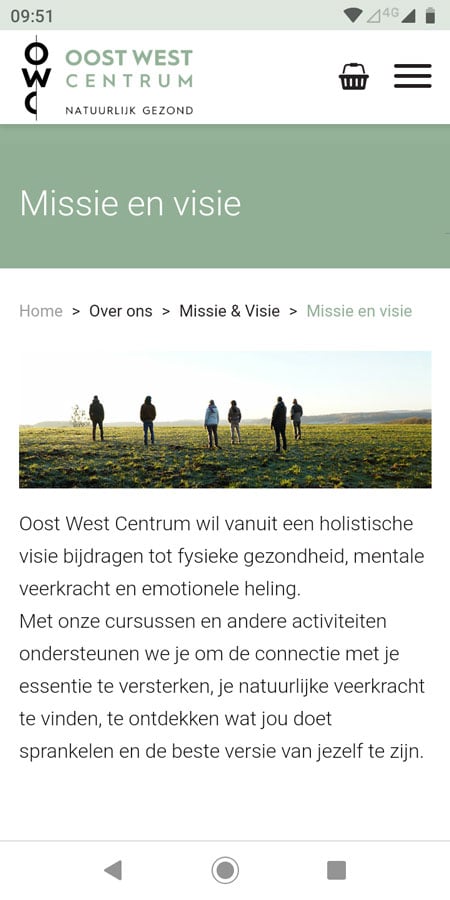 mobile website OWC missie